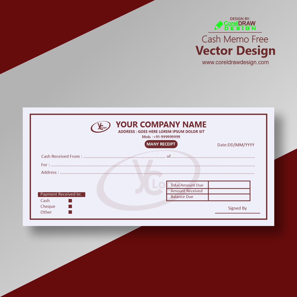 Download Many Receipt Free Template Vector Design | CorelDraw Design