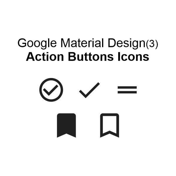 Materail Design 3 Action Buttons Icons Vector Download For Free