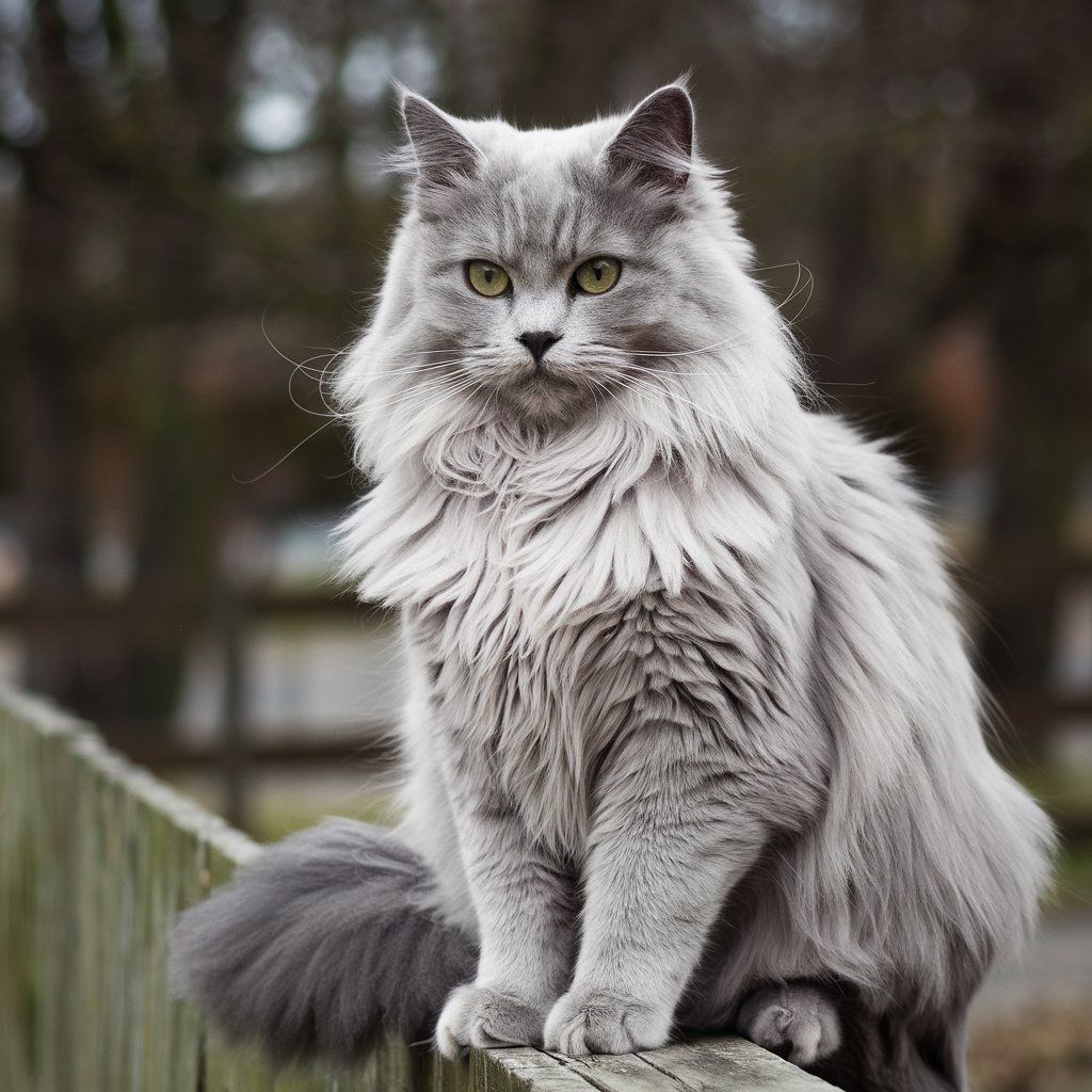 Medium coat grey persian cat image hd