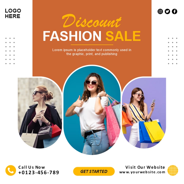 Mega fashion sale Banner Creative Design For Free In CDR file