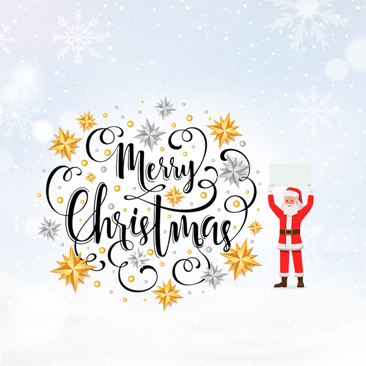 Merry Christmas Lettering Background Free Psd