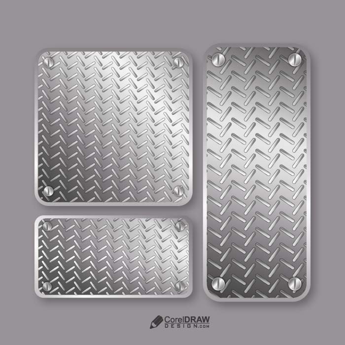 Mettalic metal  iron plates Pattern Background Vector