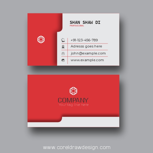 Minimal Clean Business Card Design Premium Vector