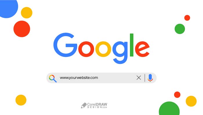 Minimal google search screen vector