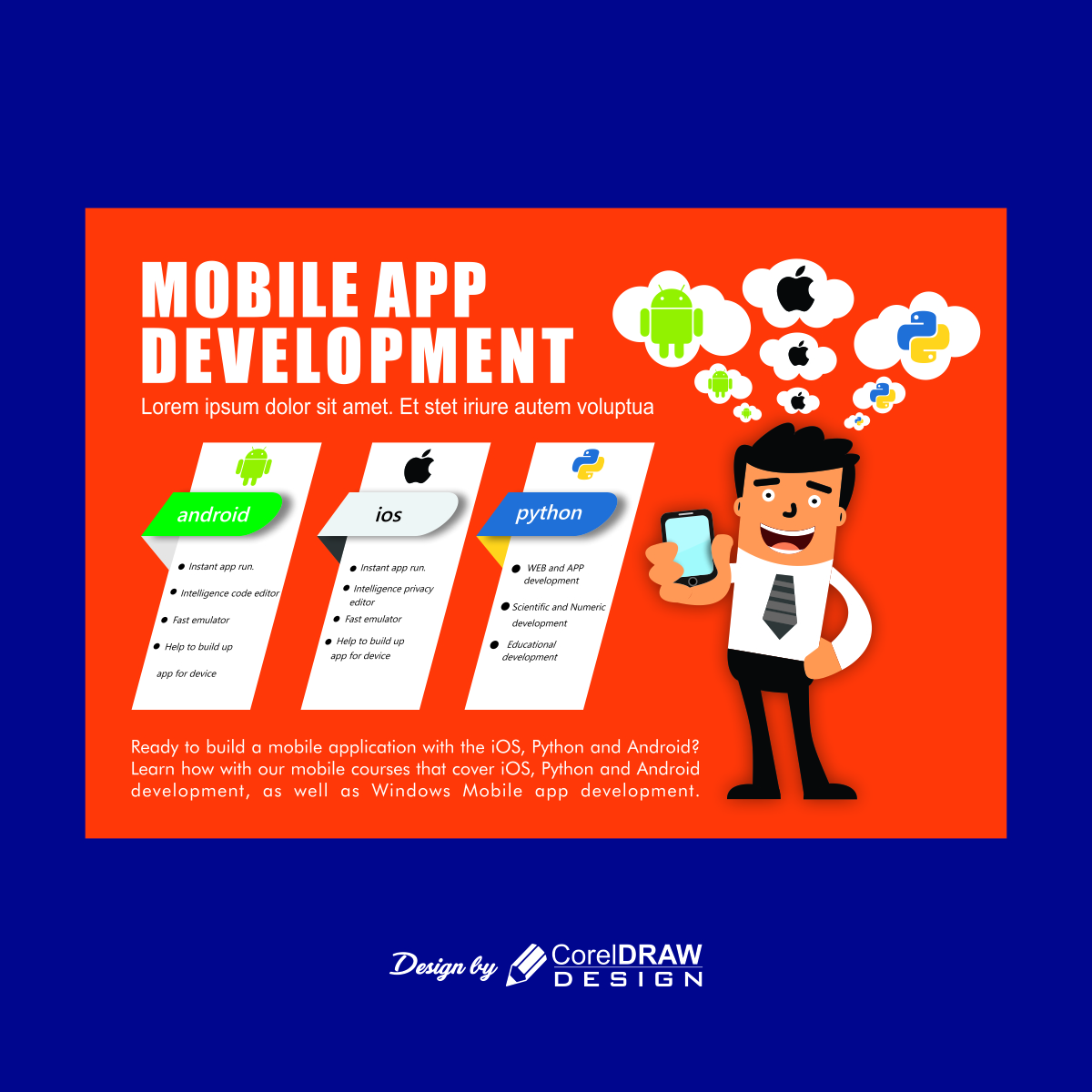 Mobile App Development Promotion Poster Banner