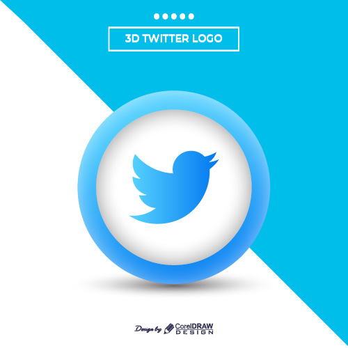 Modern 3d Twitter Logo