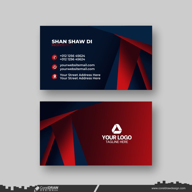 modern abstract business card dowanload design 