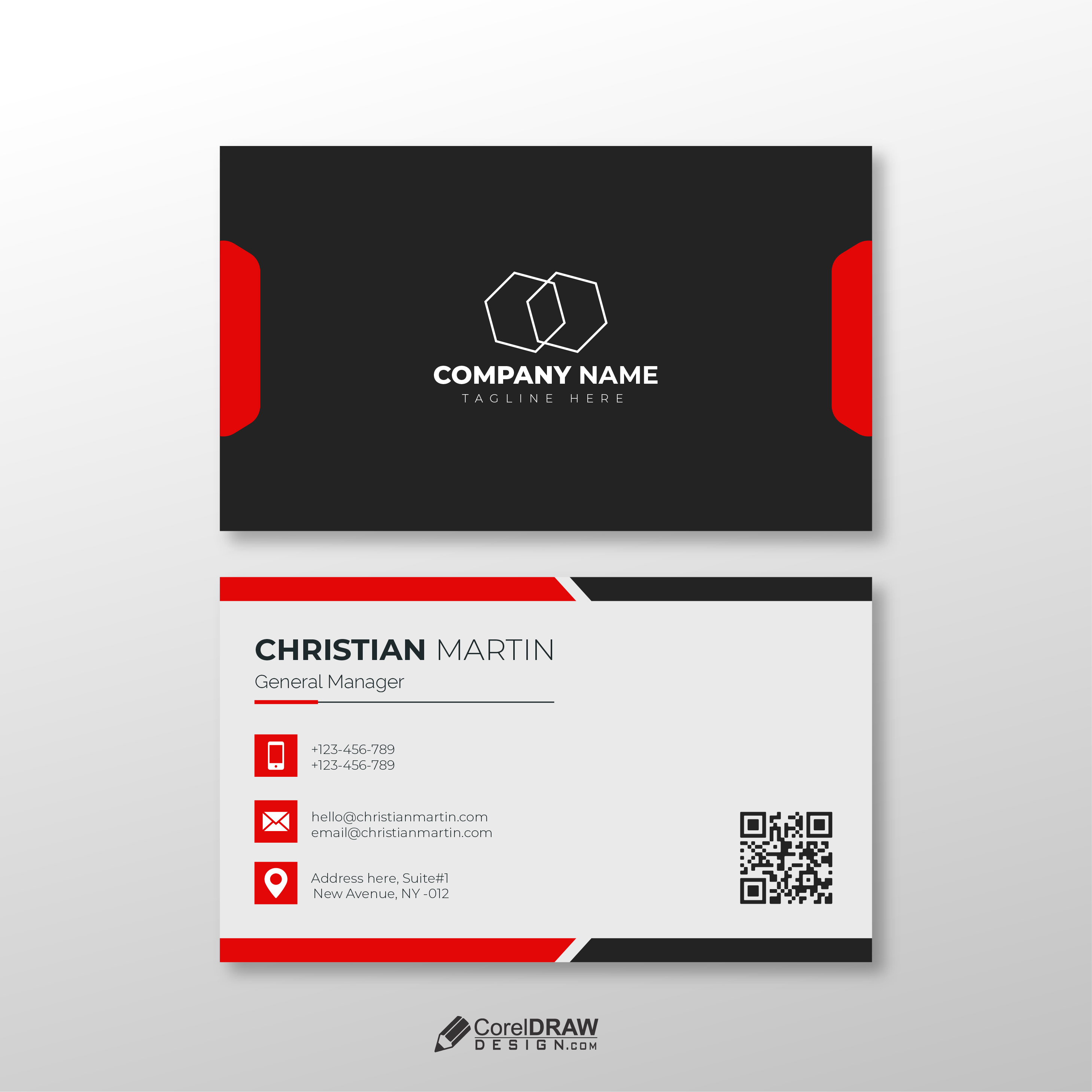 Modern Abstract Trendy  Corporate Business Card Vector Template