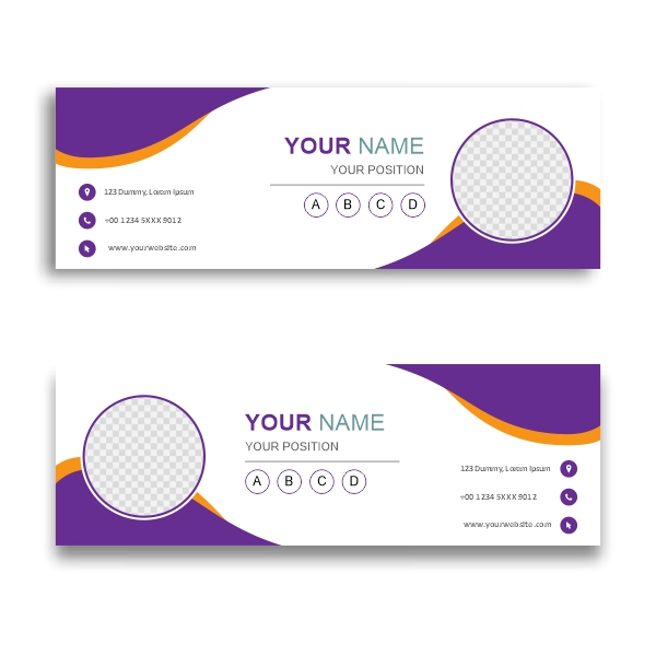 Modern, and Creative Business Email Signature Template Design for-free-in-corel-draw-design 2024