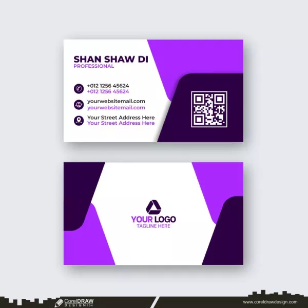 Modern business card design download vector