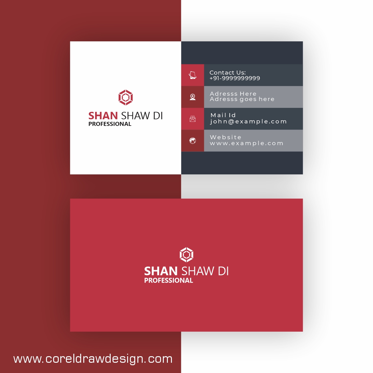 Modern Business Card Design Template Premium Vector