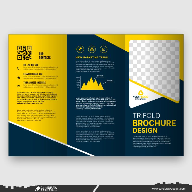 modern business design trifold brochure template vector