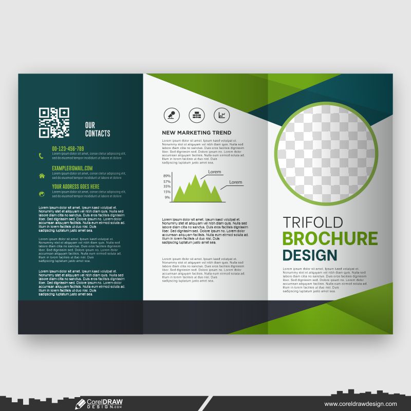 modern business trifold brochure design template vector