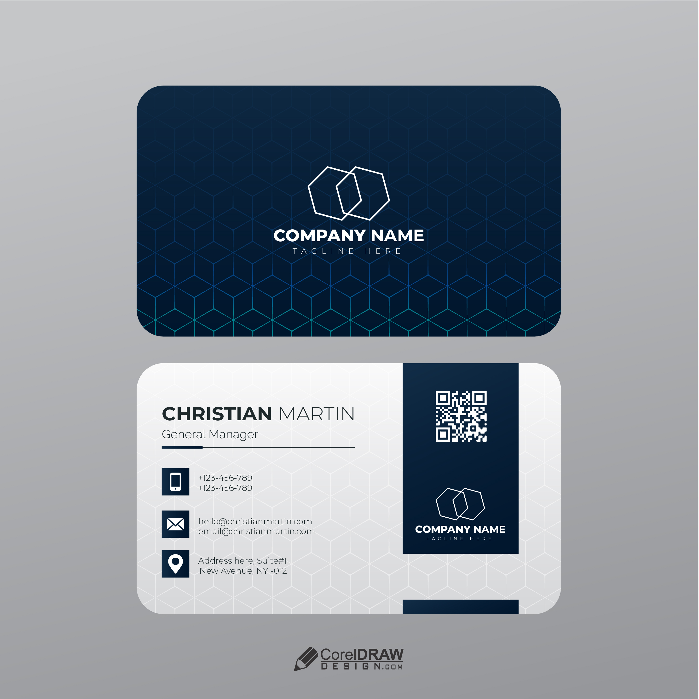 Modern Corporate Business Card Vector Template