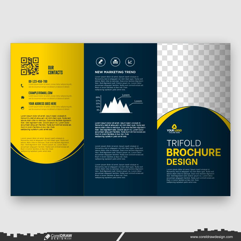 modern design business trifold brochure template CDR