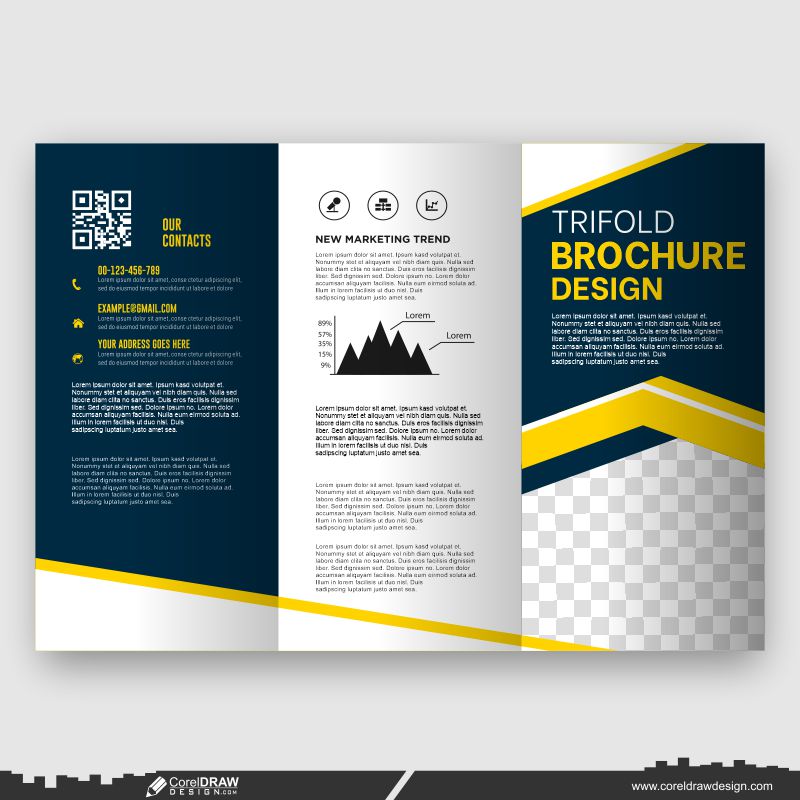 modern design business trifold brochure template vector & CDR