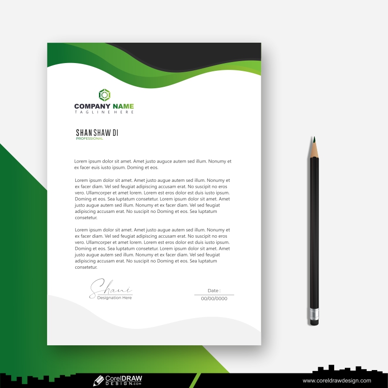 modern letterhead design template vector download