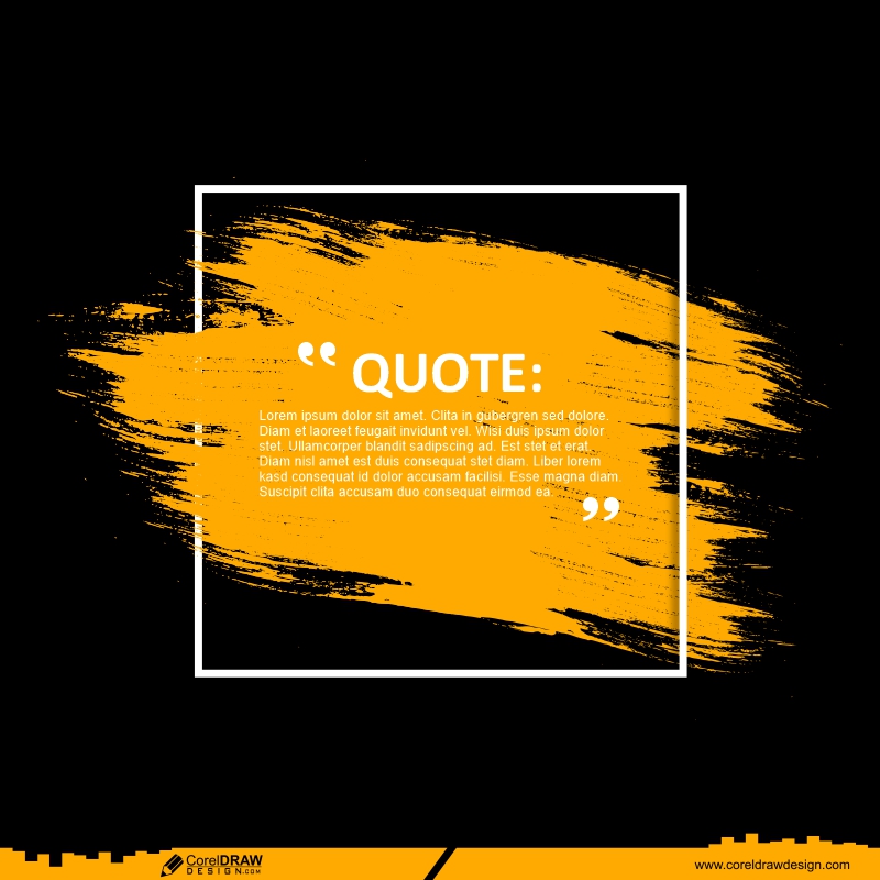 Modern Quotes Communication With Abstract Brush Background Free Vector