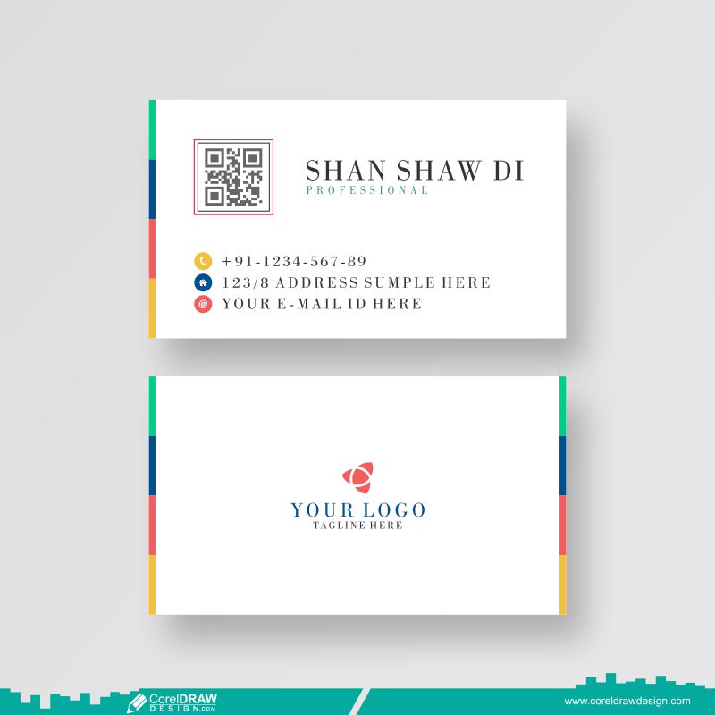 Modern Simple Light Color Business Card CDR 