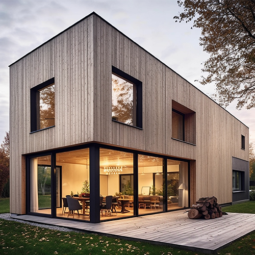 modern wood architecture exterior design with neutral colors high quality full HD free image 
