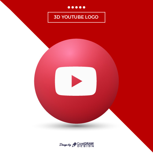 Modern Youtube 3D Logo
