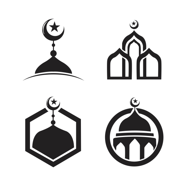 Mosque logo collection Islamic logo vector Creative Design For Free In CDR file