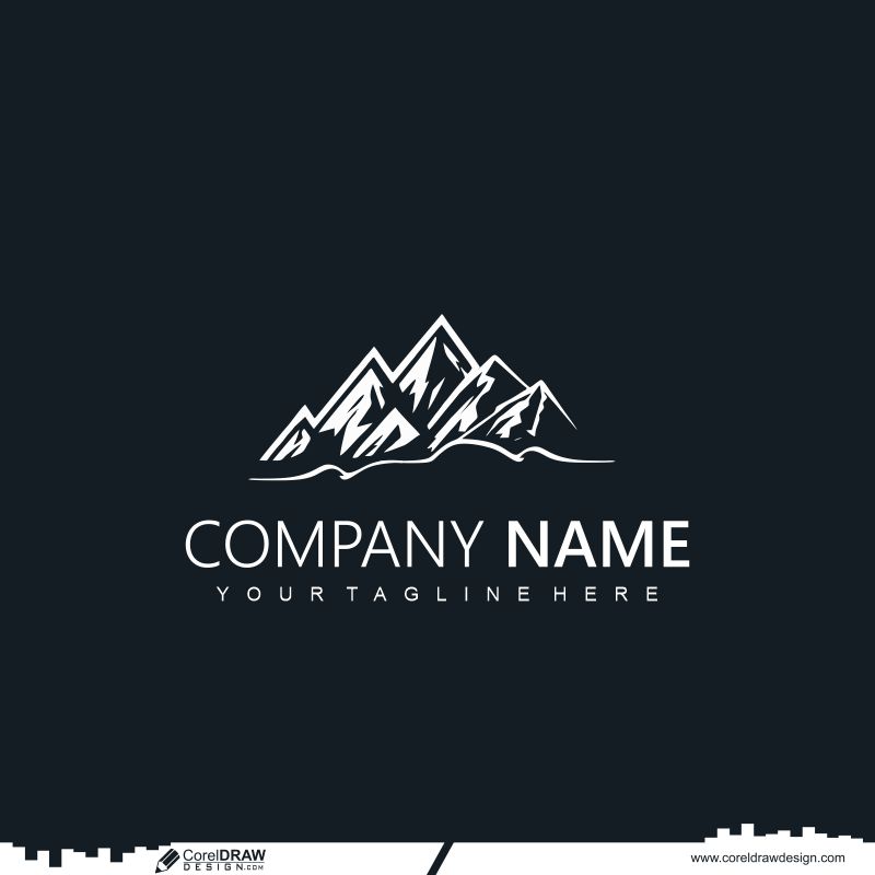 mountain logo design template cdr vector