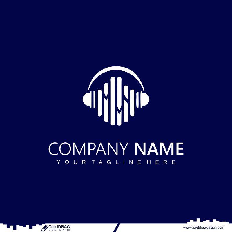 Music Brand Logo Design Royalty Free Cdr Vector 