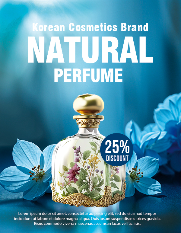 Natural  Perfume Ad Social Media Banner PSD File Template Download For Free