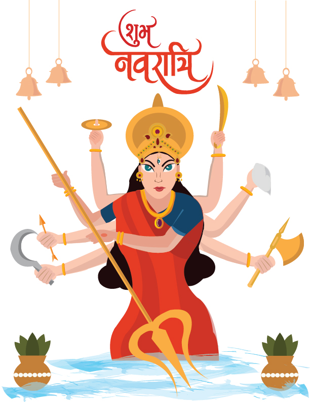 Download Navratri Ma Durga Poster Illustration Free Vector | CorelDraw  Design (Download Free CDR, Vector, Stock Images, Tutorials, Tips & Tricks)