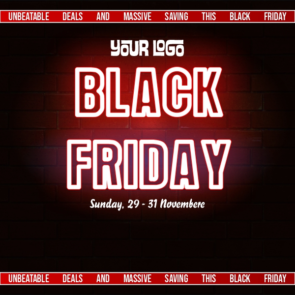 Neon Vector CDR Black Friday Banner Design Download For Free