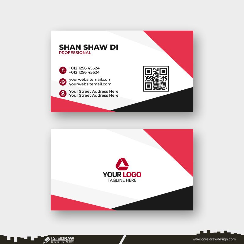 new abstract business card design vector