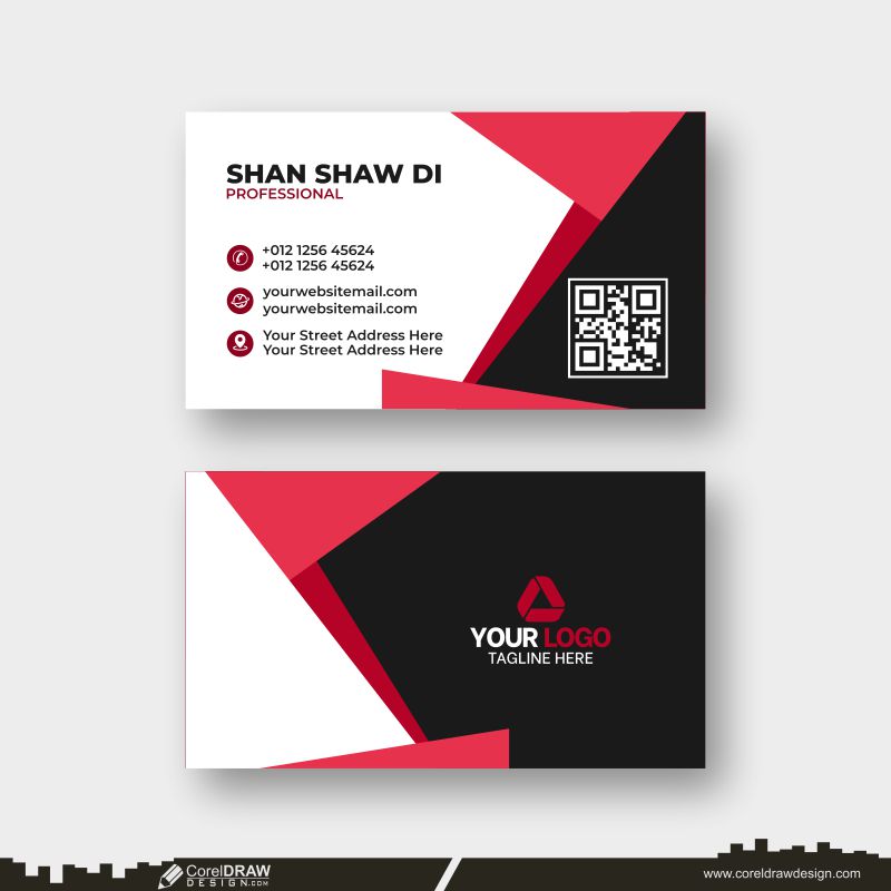 new abstract business card design vector download 