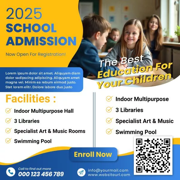 New Admission Banner for School, College and Institute Post