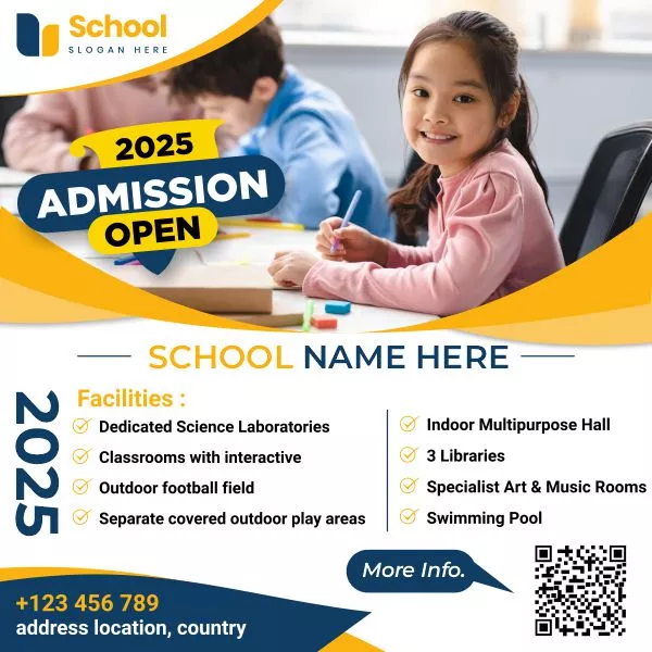 New Admission Open Banner for School, College and Institute