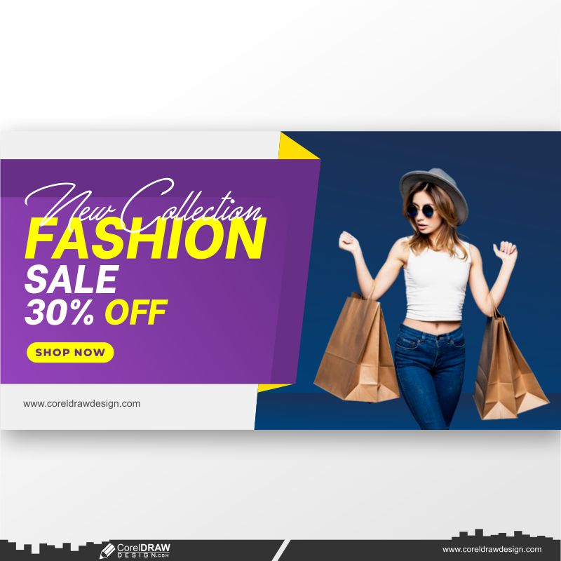 new collection sale banner design cdr download