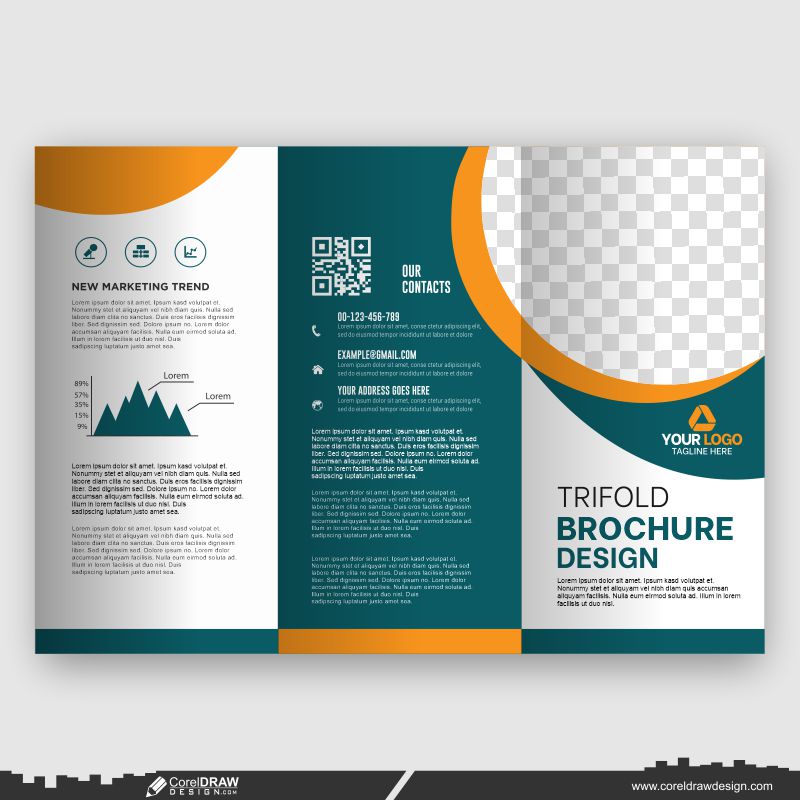 new corporate business trifold brochure design template vector