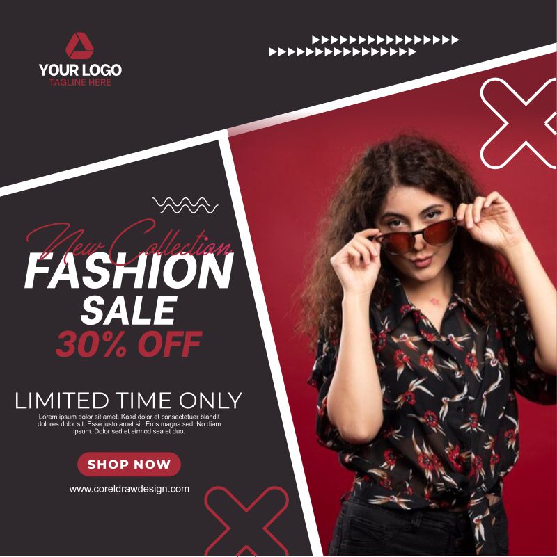 new fashion sale banner design cdr download