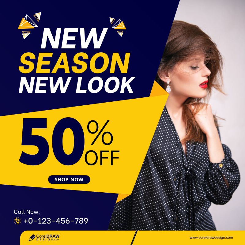New Look Fashion Sale Social Media Post Templates Free Vector