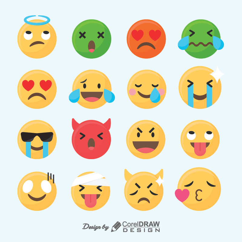 New Set Of Funny Emoji Trending 2021 Free Download AI & EPS From Coreldrawdesign