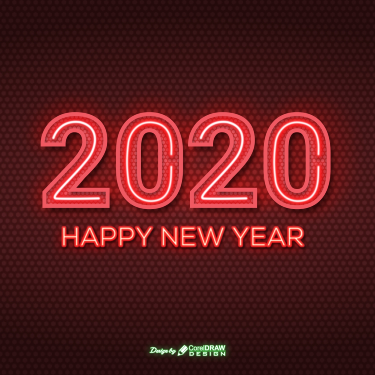 New Year 2020 Neon Glow Texture Background
