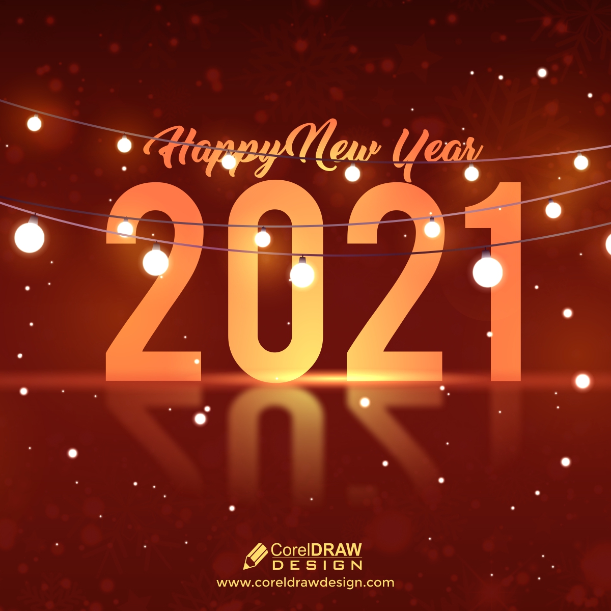New year 2021 Background with Lights & Sparkles Free CDR