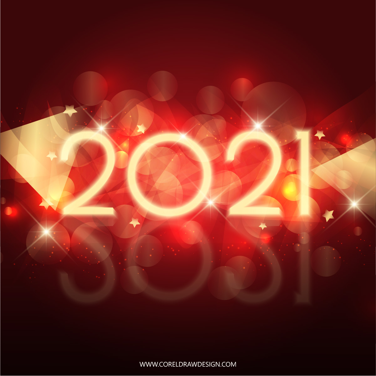 New Year 2021 lettering card