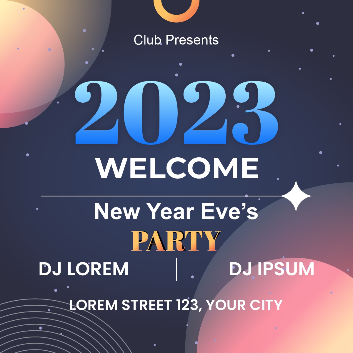 New year 2023 Welcome Party Download From CorelDraw Design