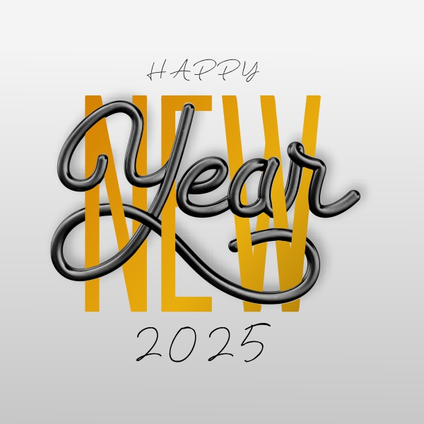 New Year 2025 3D Vector illustration CDR And Ai File Download For Free