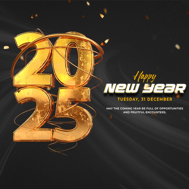 New Year 2025 Best Wishes Social Media Post Design PSD Download For Free