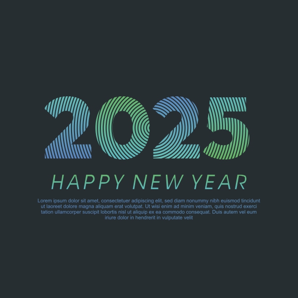 New Year 2025 Creative Typography Vector Design CDR File Download For Free