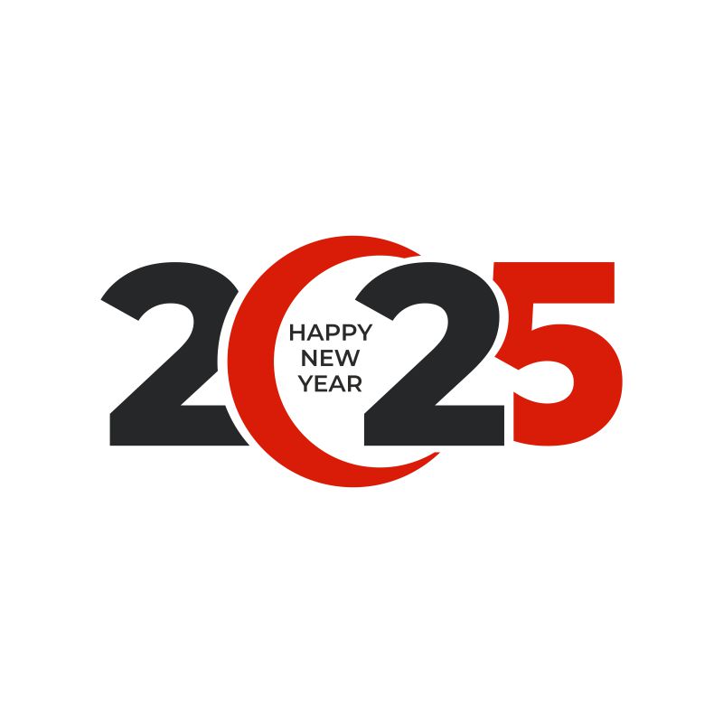 New year 2025 Text Premium png