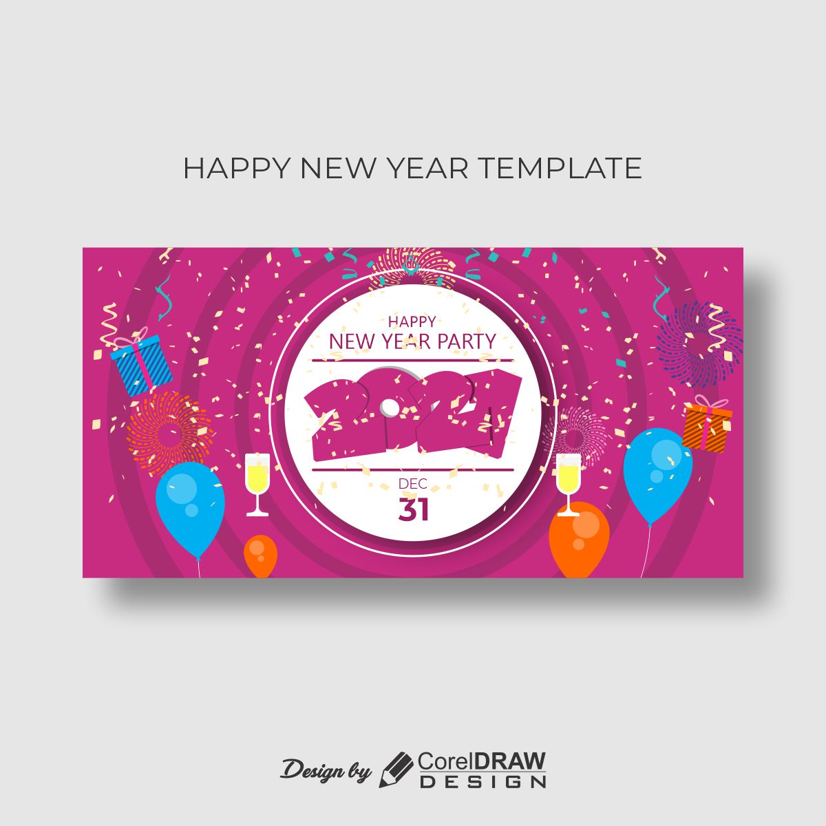 New year party CDR template