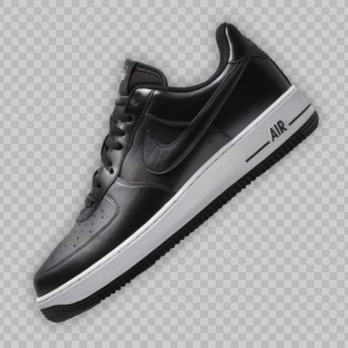 Nike Air Force black & white color shoe PNG image download for free